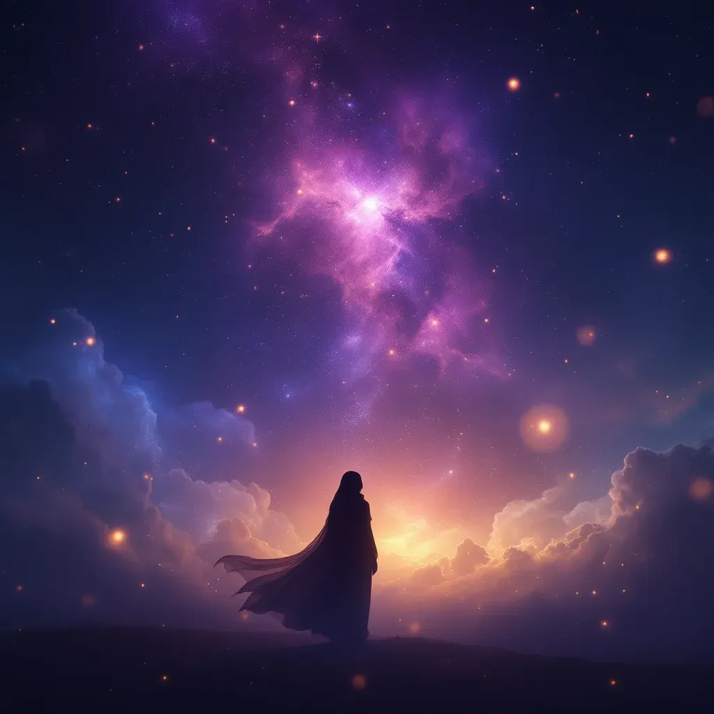 Ağlayarak Gelen Ses — Ölmüş Babanın Sesini Duymak sembolünün ağlayarak gelen ses varyantını temsil eden cosmic mini görsel.