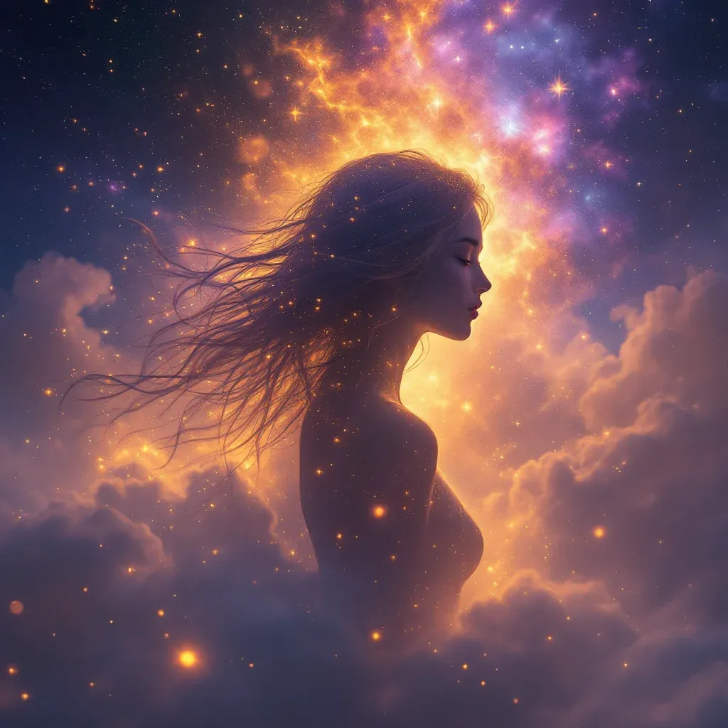 Beyaz Elbiseli Sevdigin Kiz — Ruyada Sevdigin Kizi Gormek sembolünün beyaz elbiseli sevdigin kiz varyantını temsil eden cosmic mini görsel.