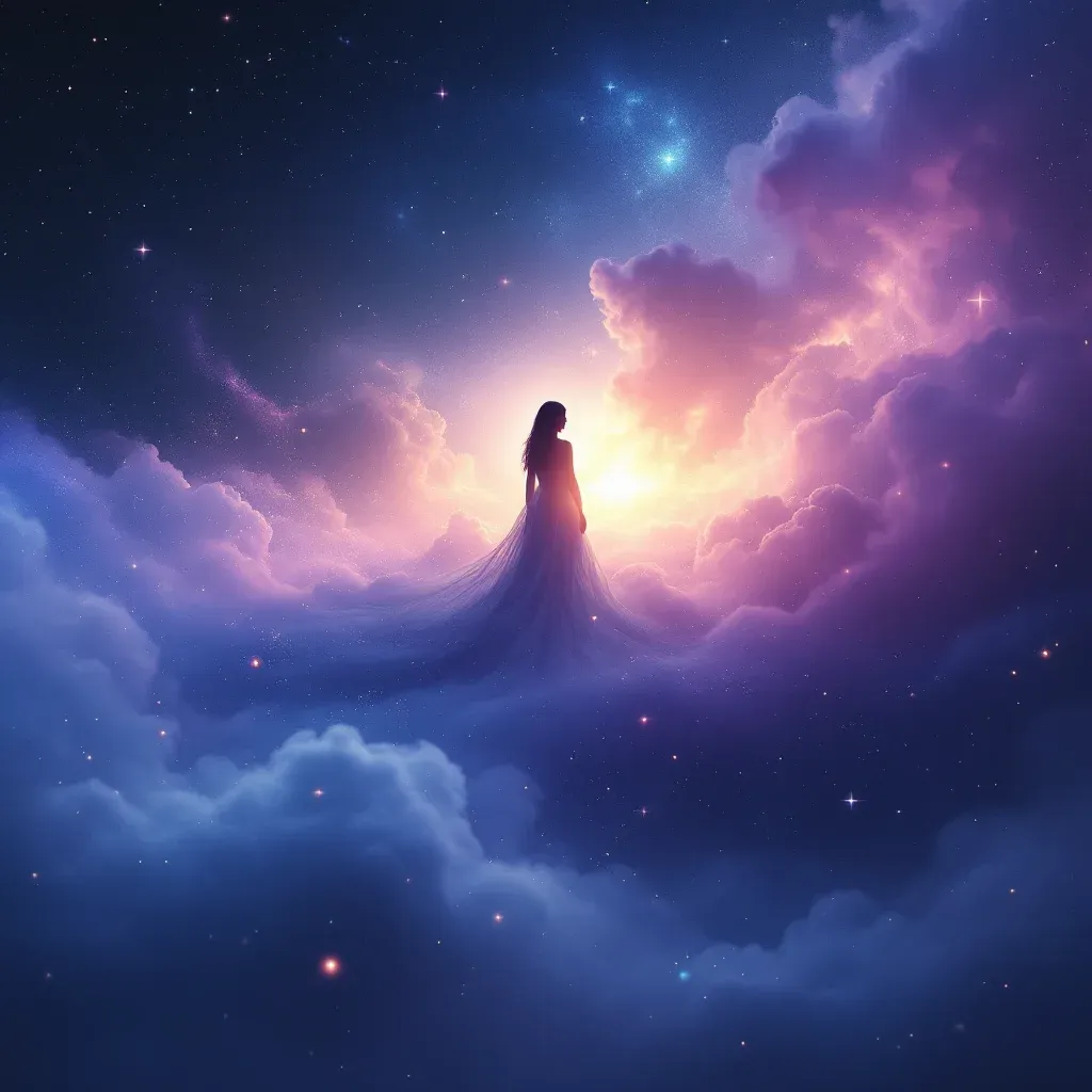 Beyaz Giyen Eski Karı — Eşinin Eski Karısını sembolünün beyaz giyen eski karı varyantını temsil eden cosmic mini görsel.
