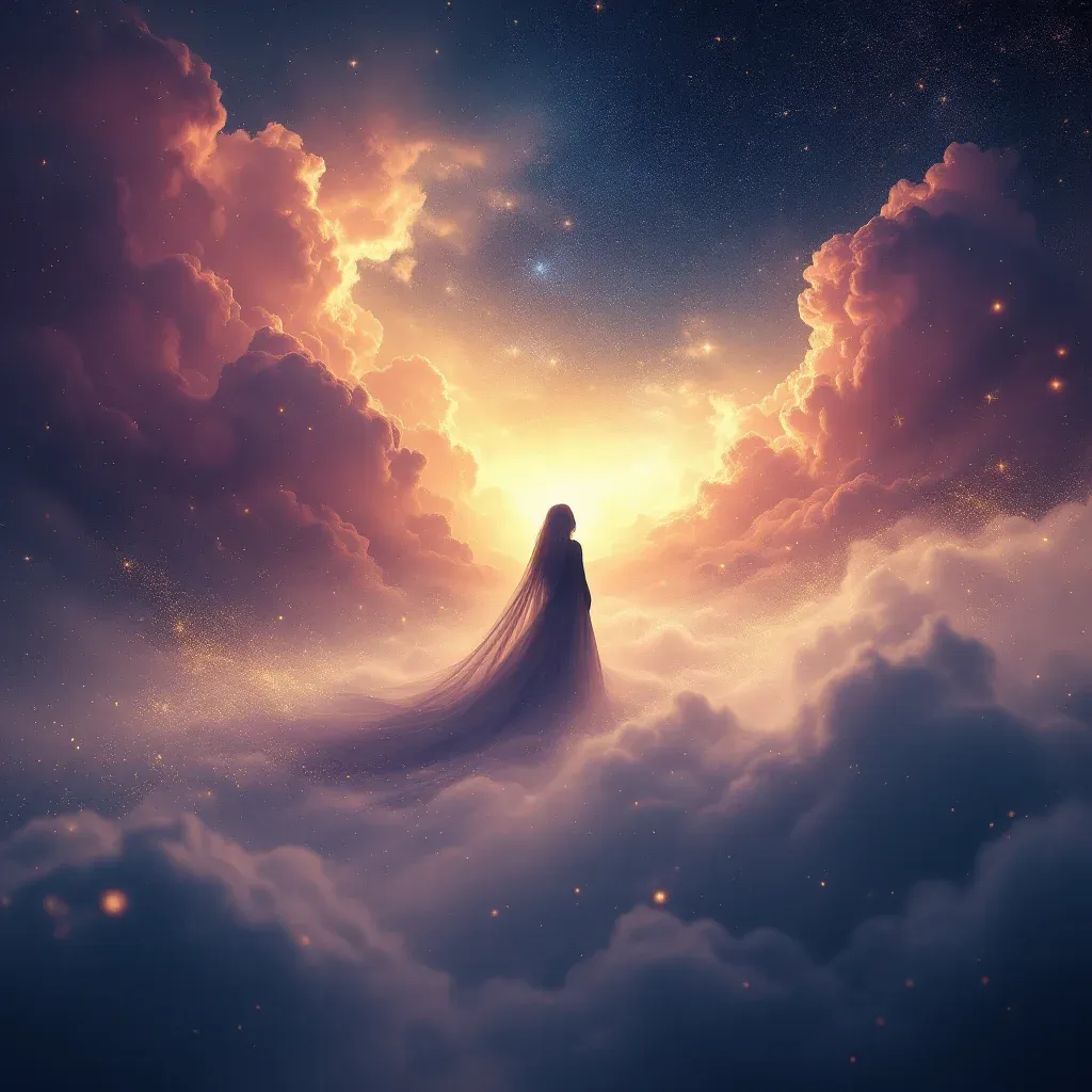 Beyaz Giyinmiş Olarak Görmek — Sevdiği Kızı sembolünün beyaz giyinmiş olarak görmek varyantını temsil eden cosmic mini görsel.