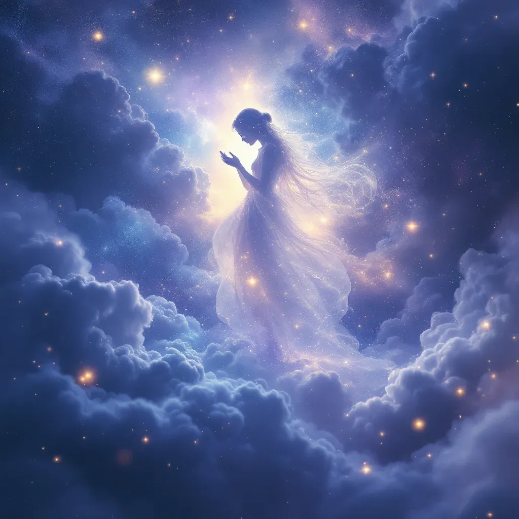 Beyaz Hamile Kadının Bebek Düşürmesi — Hamile Birinin Bebek Düşürdüğünü sembolünün beyaz hamile kadının bebek düşürmesi varyantını temsil eden cosmic mini görsel.