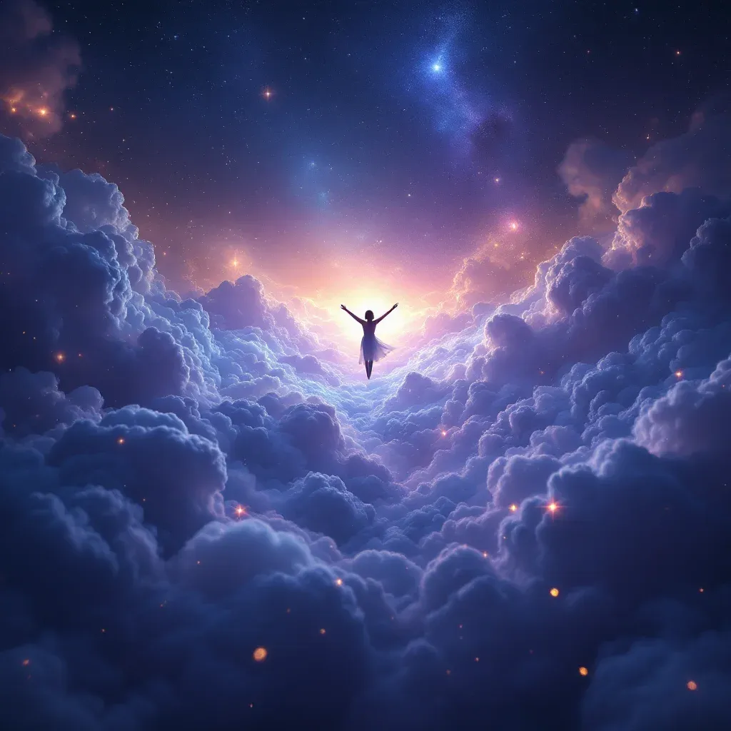 Beyaz Işığın İçinde Uçmak — Ruyada Ucmak Gormek sembolünün beyaz işığın i̇çinde uçmak varyantını temsil eden cosmic mini görsel.
