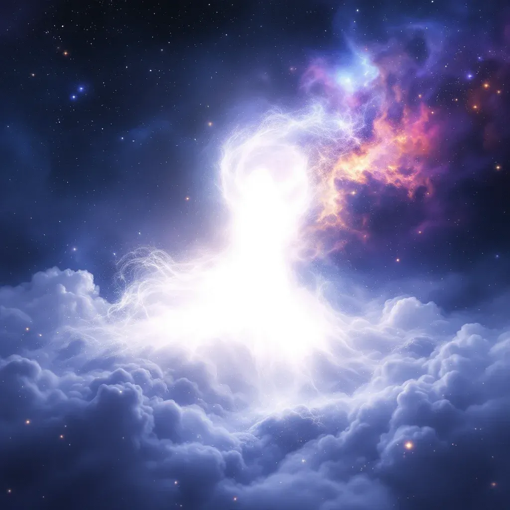 Beyaz Kedi — Evden Kedi Çıkarmaya Çalışmak sembolünün beyaz kedi varyantını temsil eden cosmic mini görsel.