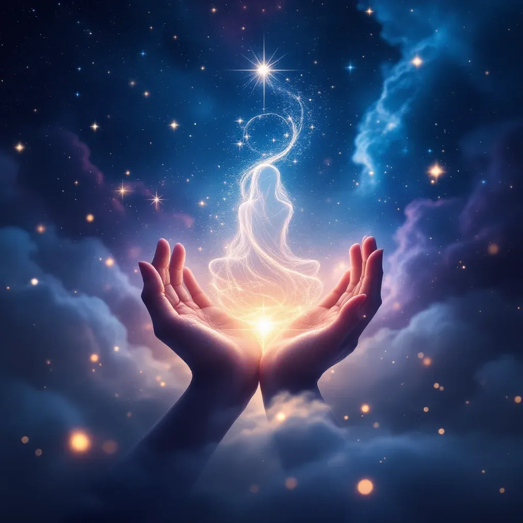 Beyaz Kuşu Eline Almak — Kuşu Eline Almak sembolünün beyaz kuşu eline almak varyantını temsil eden cosmic mini görsel.