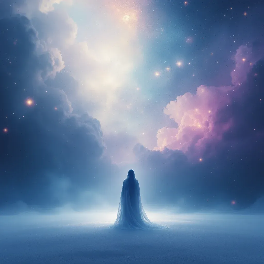 Beyaz Muska — Muska sembolünün beyaz muska varyantını temsil eden cosmic mini görsel.