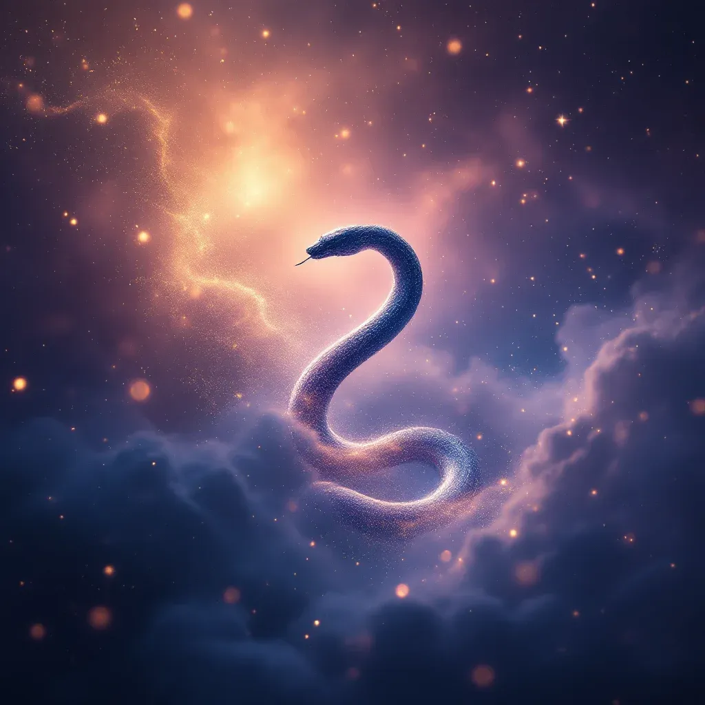 Beyaz Yılan — Yılan sembolünün beyaz yılan varyantını temsil eden cosmic mini görsel.