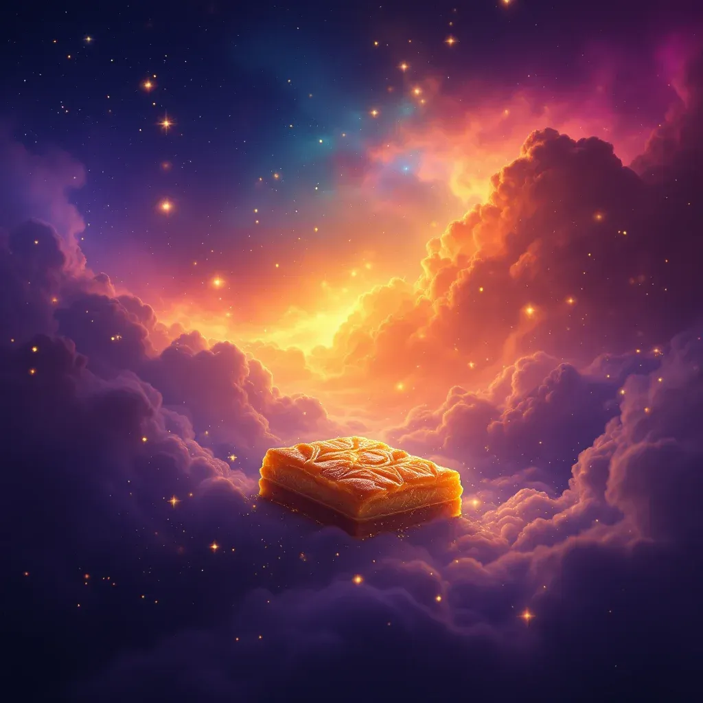 Fistikli Yesil Baklava — Ruyada Baklava Yemek sembolünün fistikli yesil baklava varyantını temsil eden cosmic mini görsel.