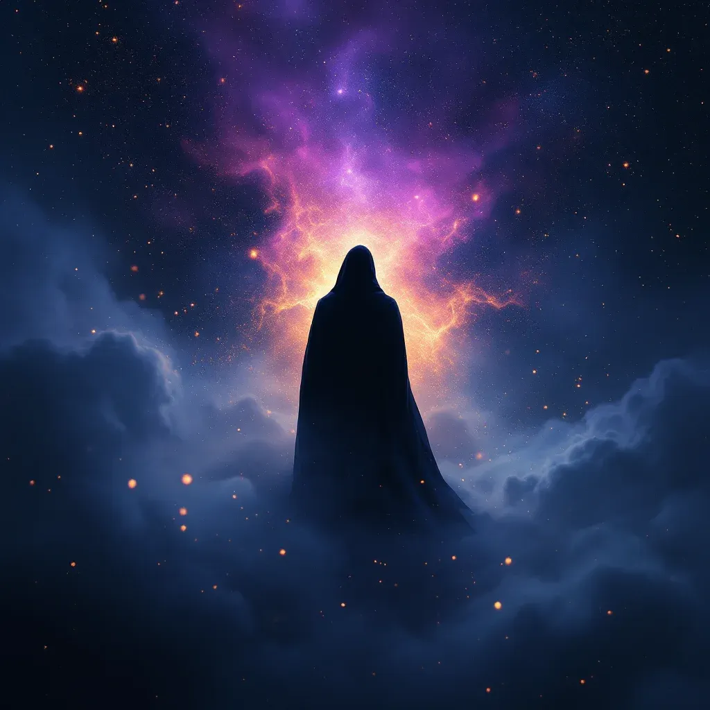 Ibn-Sirin-Perspektive — kleines kosmisches Bild, das die Ibn-Sirin-Variante des M-Symbols darstellt.