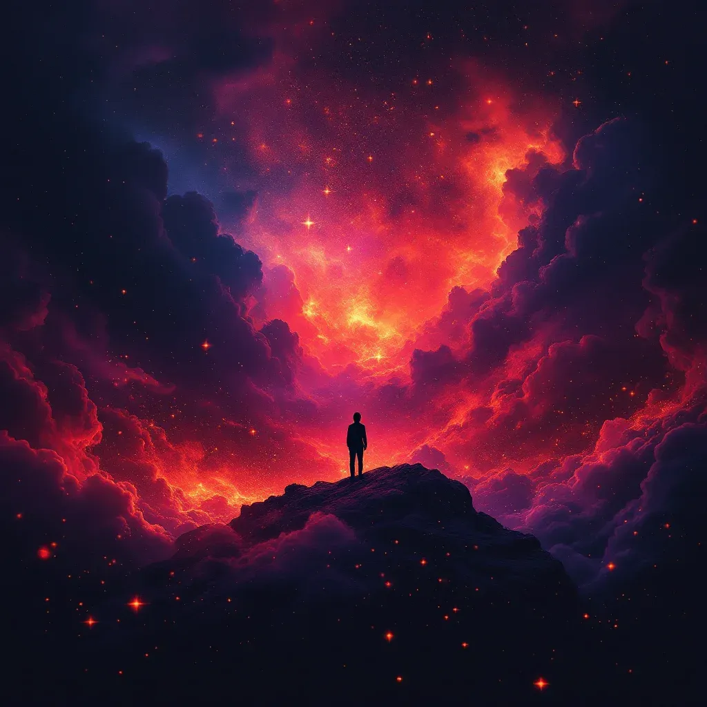 Kırmızı Çağıran Kişi — Birinin Seni Çağırması sembolünün kırmızı çağıran kişi varyantını temsil eden cosmic mini görsel.