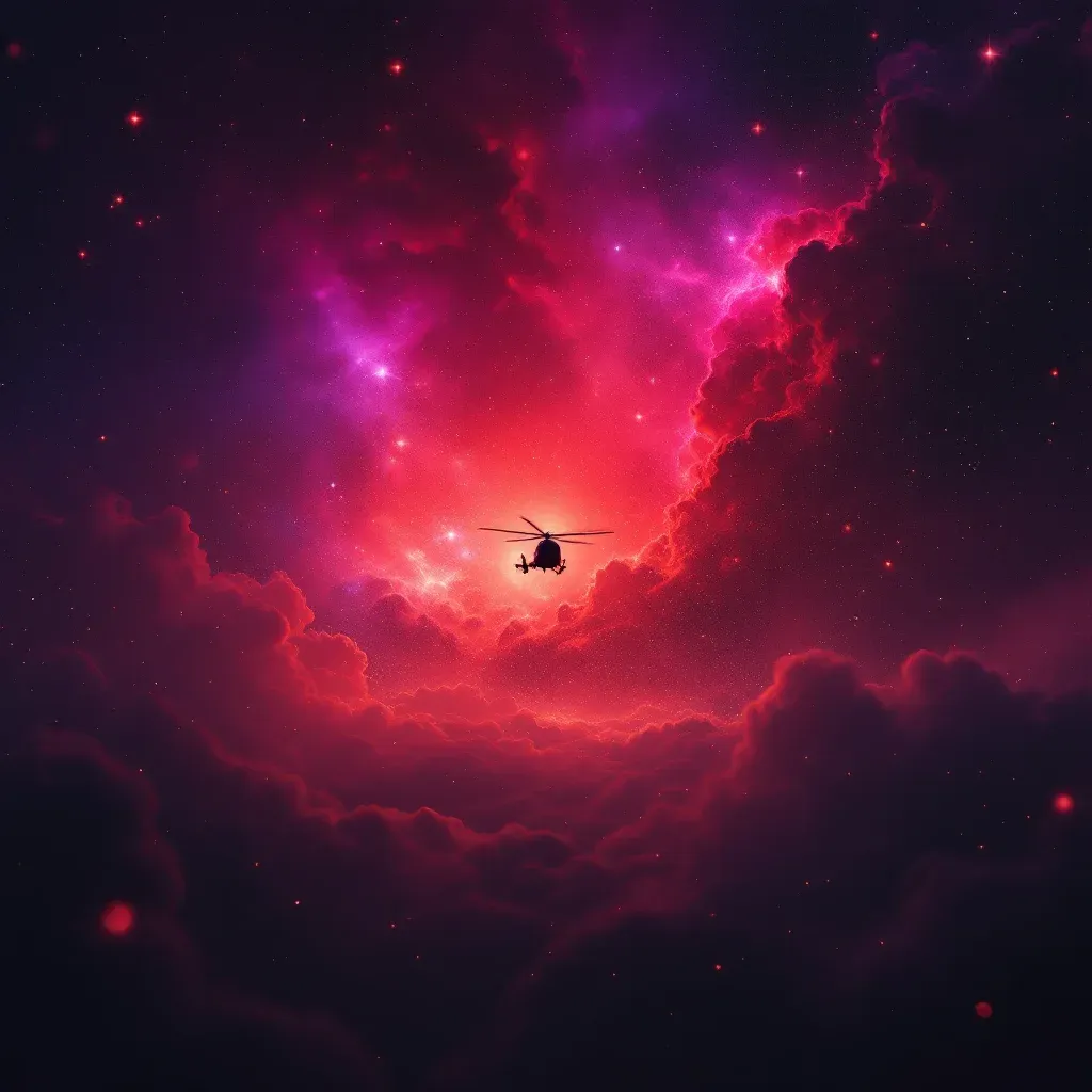 Kırmızı Helikopter — Helikopter sembolünün kırmızı helikopter varyantını temsil eden cosmic mini görsel.