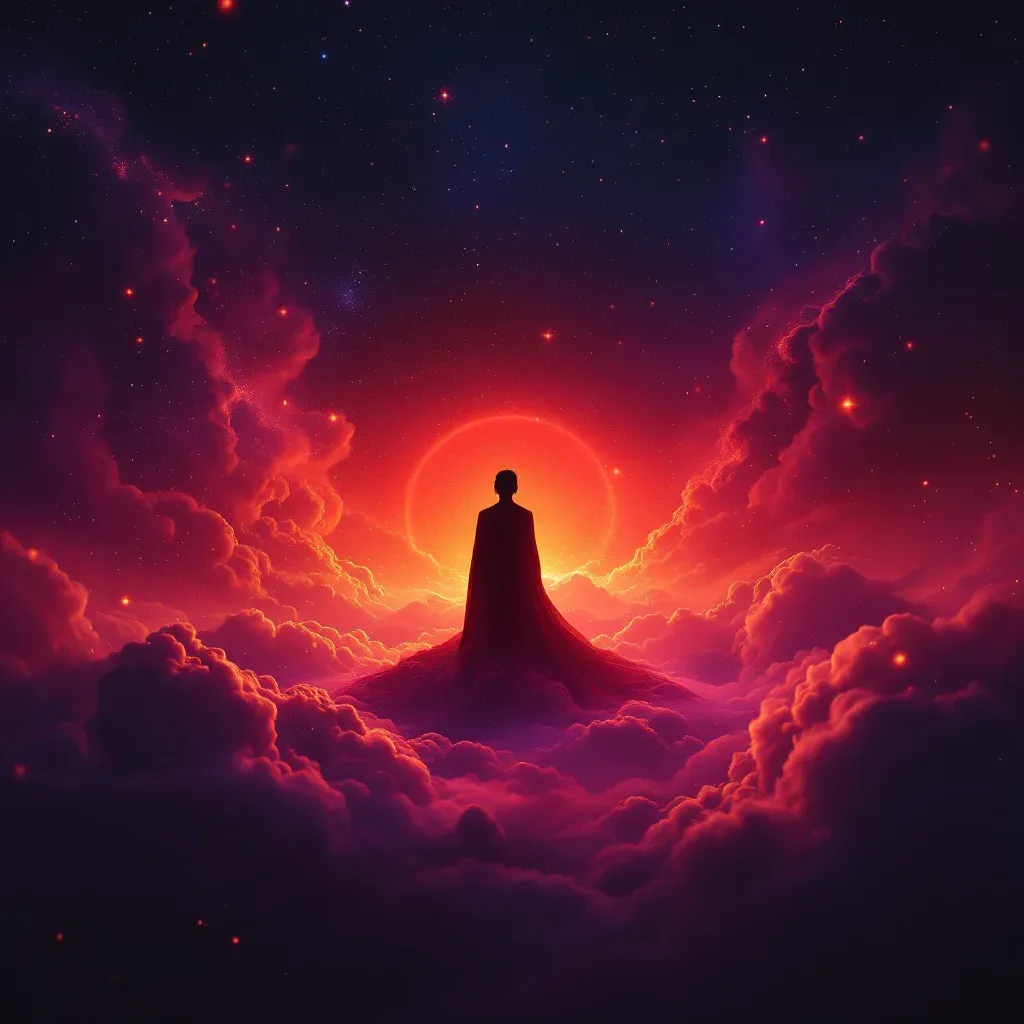 Kırmızı Örtü — Kendini Örtmeye Çalışmak sembolünün kırmızı örtü varyantını temsil eden cosmic mini görsel.