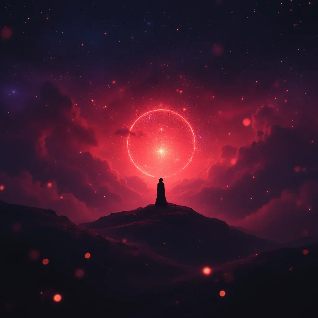 Kırmızı Şemsiye — Şemsiye sembolünün kırmızı şemsiye varyantını temsil eden cosmic mini görsel.