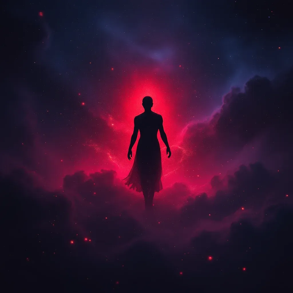 Kırmızı tonlarda kavga — Kavga sembolünün kırmızı tonlarda kavga varyantını temsil eden cosmic mini görsel.