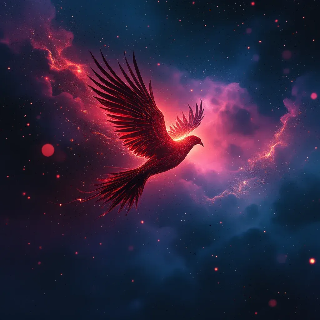 Kırmızı Tonlarında Birinden Kaçmak — Birinden Kaçmak sembolünün kırmızı tonlarında birinden kaçmak varyantını temsil eden cosmic mini görsel.