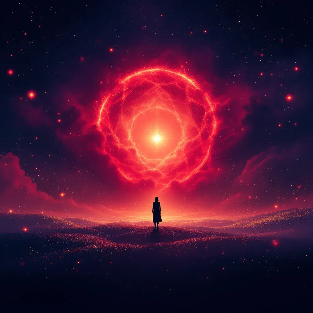 Kırmızı Yüz Felci — Yüz Felci Geçirmek Diyanet sembolünün kırmızı yüz felci varyantını temsil eden cosmic mini görsel.