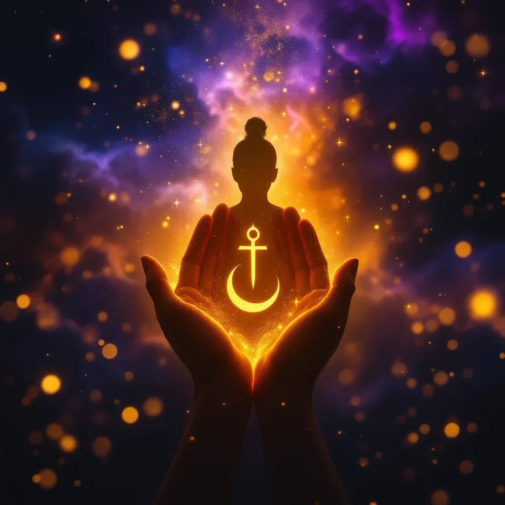 Sarı Ev Almak — Ev Almak sembolünün sarı ev almak varyantını temsil eden cosmic mini görsel.