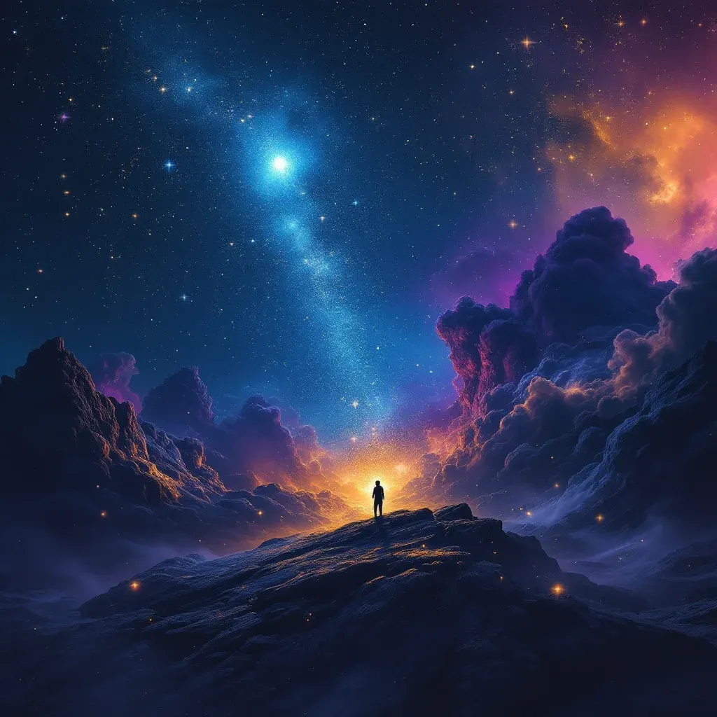 Severe Earthquake — A cosmic mini illustration representing the severe-earthquake variant of the symbol of seeing an earthquake in a dream.