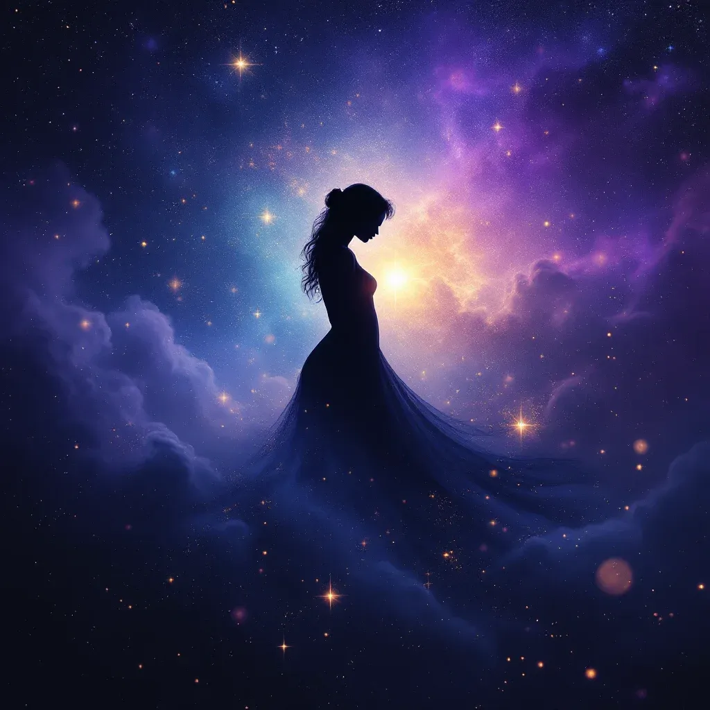 Siyah Annenin Görünmesi — Anne ile Konuşmak sembolünün siyah annenin görünmesi varyantını temsil eden cosmic mini görsel.