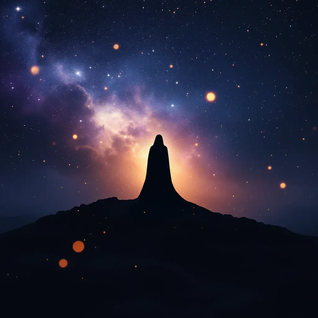 Siyah Birini Küçük Yaşta Görmek — Büyük Birini Küçük Yaşta sembolünün siyah birini küçük yaşta görmek varyantını temsil eden cosmic mini görsel.