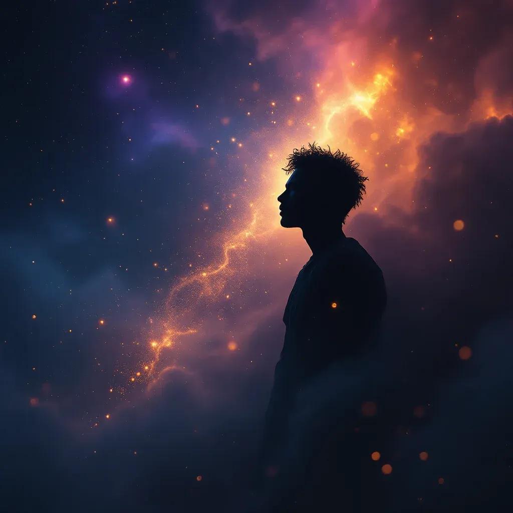 Black Monkey — A cosmic mini visual representing the black monkey variant of the monkey symbol.