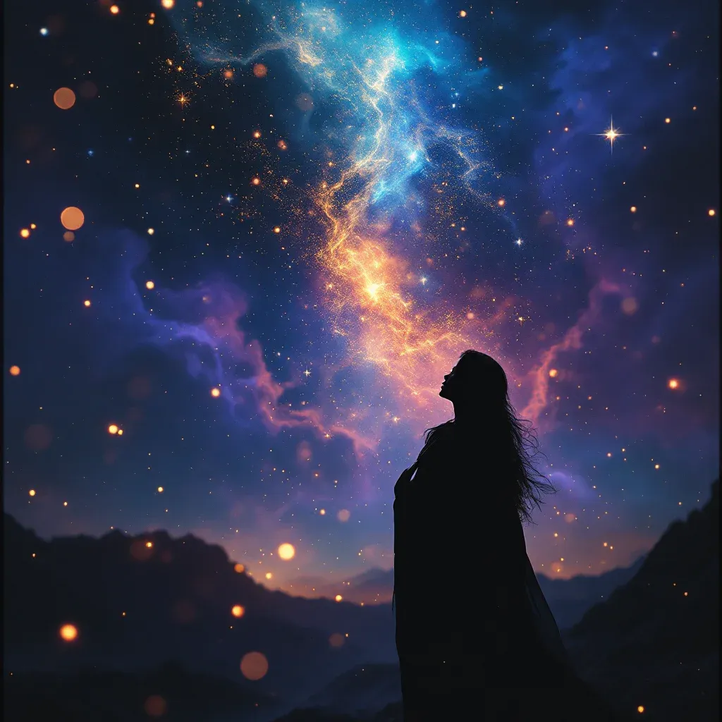 Schwarze Traumdeutung — ein kosmisches Mini-Bild, das die schwarze Variante des Symbols der Traumdeutung darstellt.