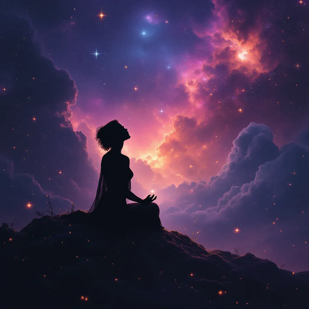 Siyah Sandala Binen Birini Görmek — Sandala Binen Birini sembolünün siyah sandala binen birini görmek varyantını temsil eden cosmic mini görsel.