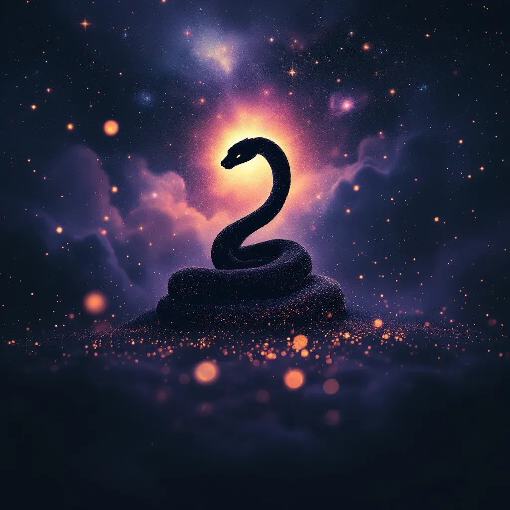 Siyah Yılan — Yılan sembolünün siyah yılan varyantını temsil eden cosmic mini görsel.