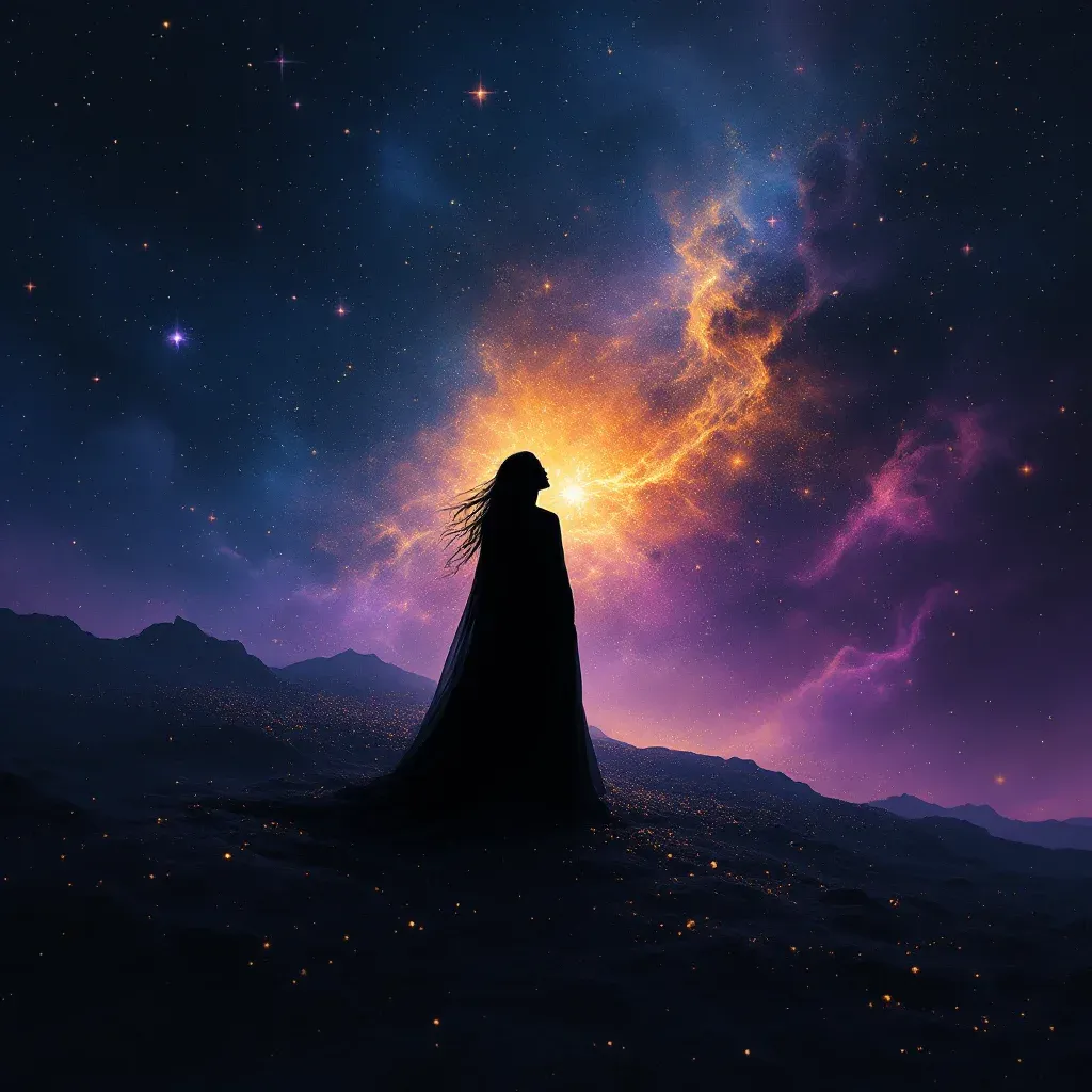 Negro — mini imagen cósmica que representa la variante negra del símbolo de las interpretaciones de sueños.