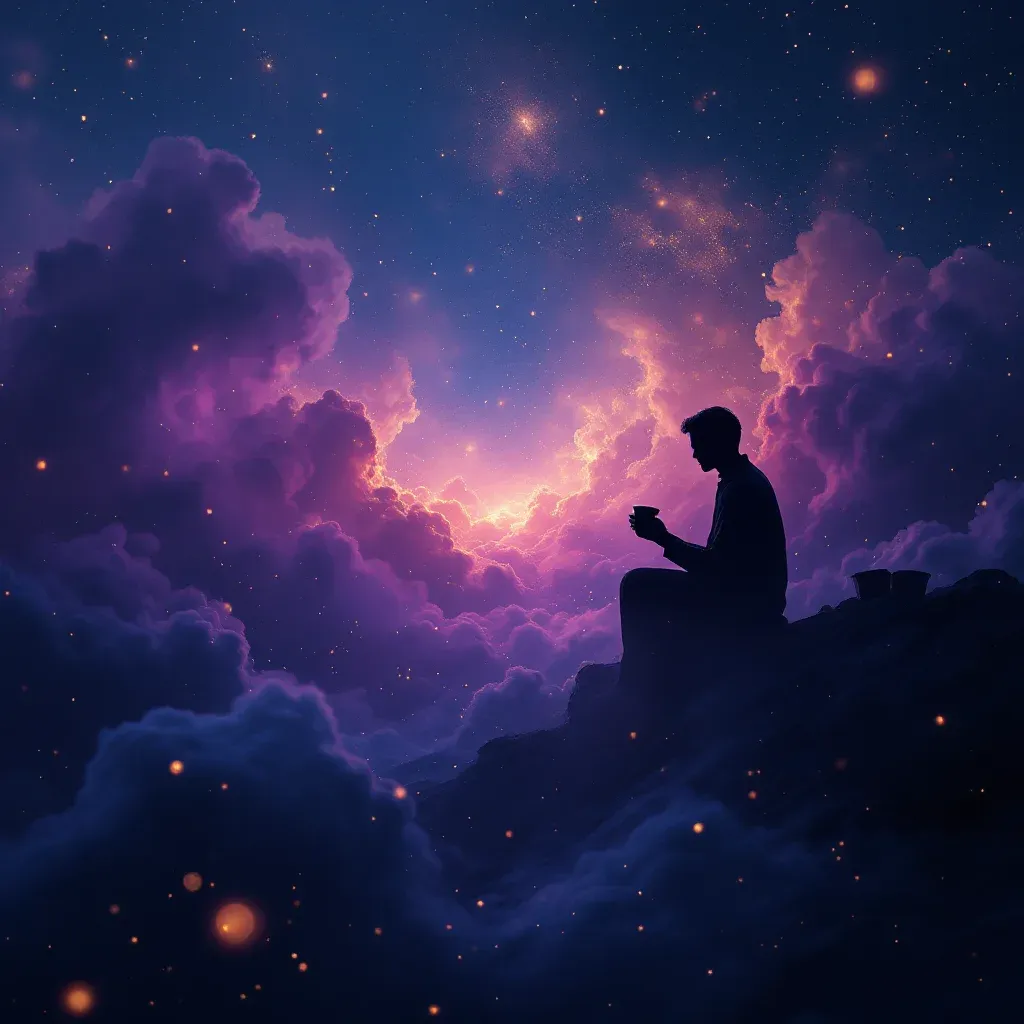 Sütlü Kahve Yapmak — Kahve Yapmak sembolünün sütlü kahve yapmak varyantını temsil eden cosmic mini görsel.