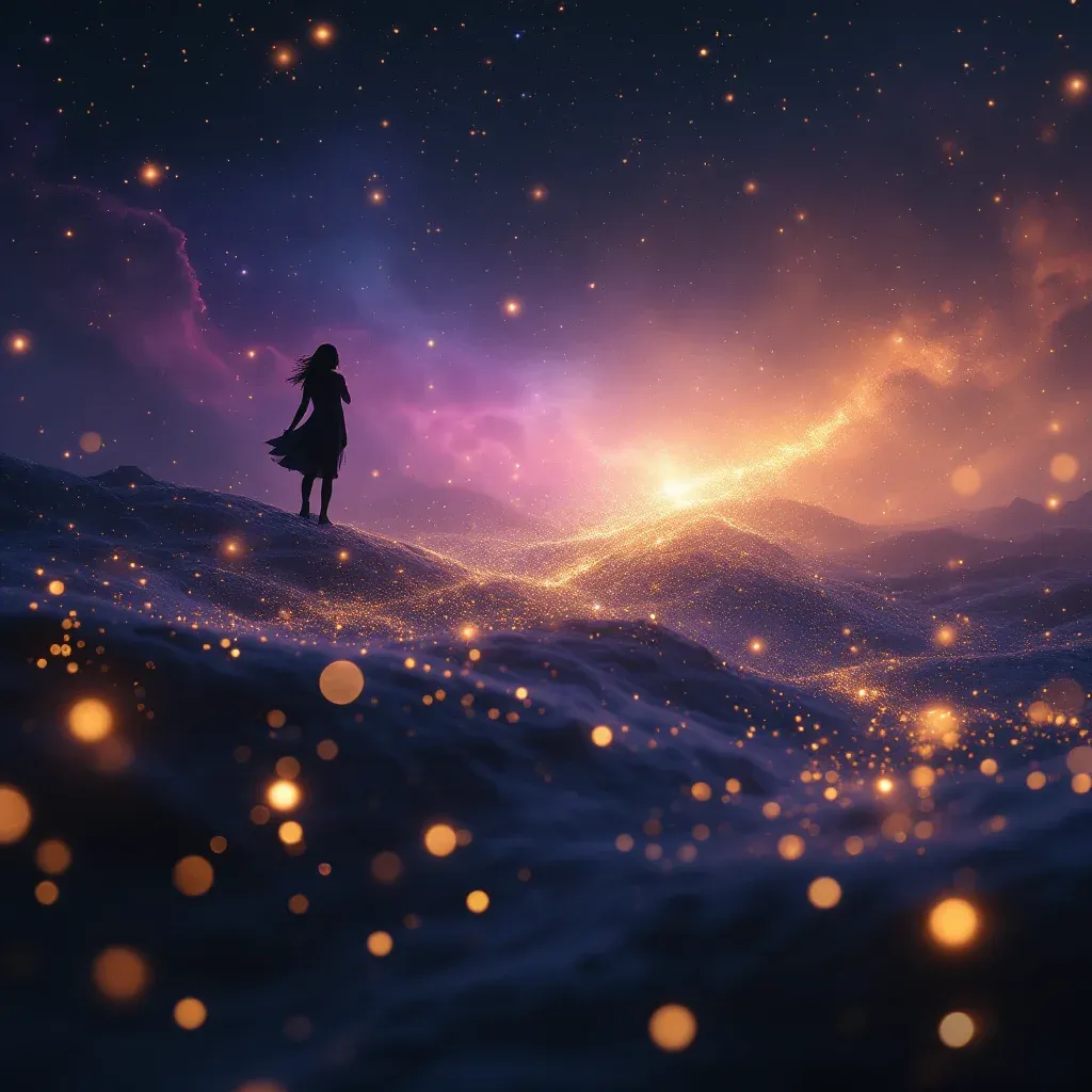 Destructive Earthquake — A cosmic mini illustration representing the destructive-earthquake variant of the symbol of seeing an earthquake in a dream.
